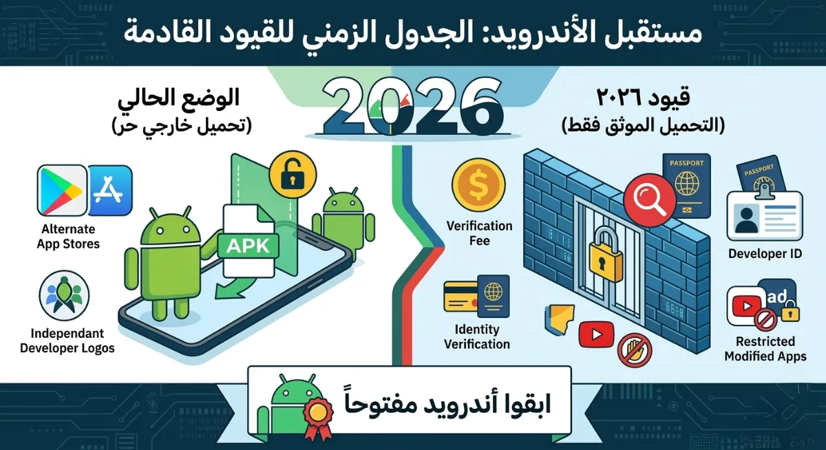 رسمياً:: جوجل تنهي عصر تحميل التطبيقات الخارجية (APK) في أندرويد بحلول 2026