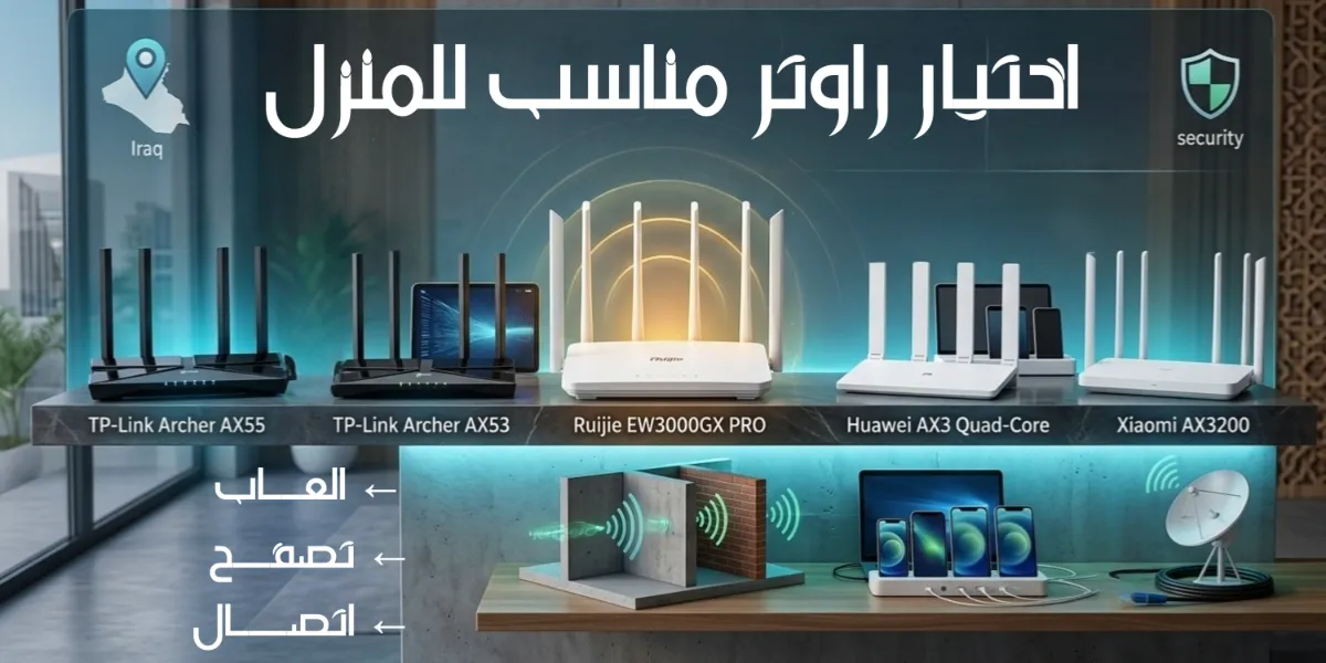 أفضل راوترات في العراق 2026: مقارنة شاملة لفئة 85-100 ألف دينار